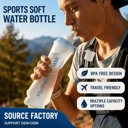 Portable Foldable Running Water Bottle – Handheld Hydration Flask for Men & Women, Ideal for Marathons, Trail Running, Waist Packs & Outdoor Sports - Morrowden