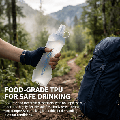 Portable Foldable Running Water Bottle – Handheld Hydration Flask for Men & Women, Ideal for Marathons, Trail Running, Waist Packs & Outdoor Sports - Morrowden