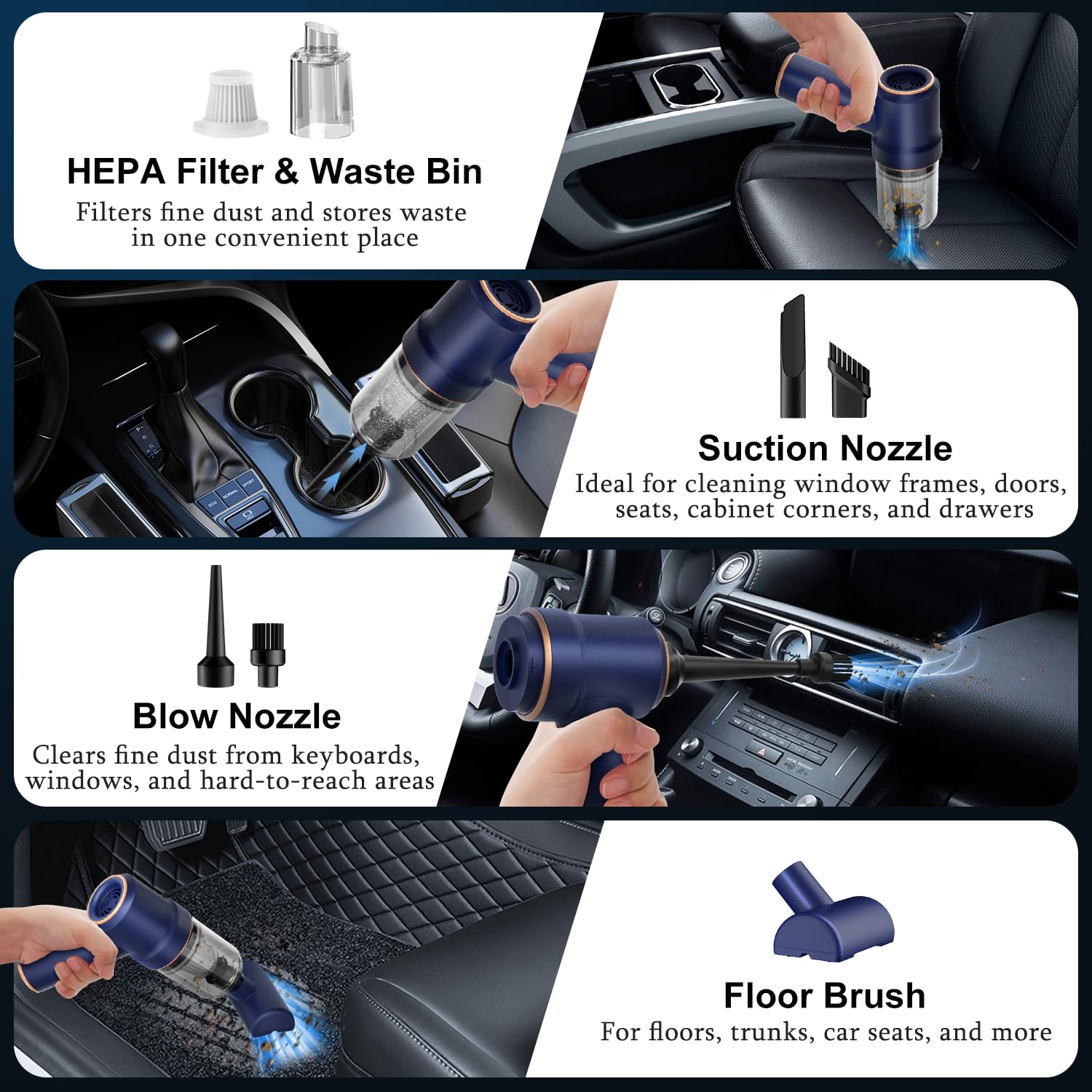 Powerful 2-in-1 Car Vacuum & Air Duster - Morrowden
