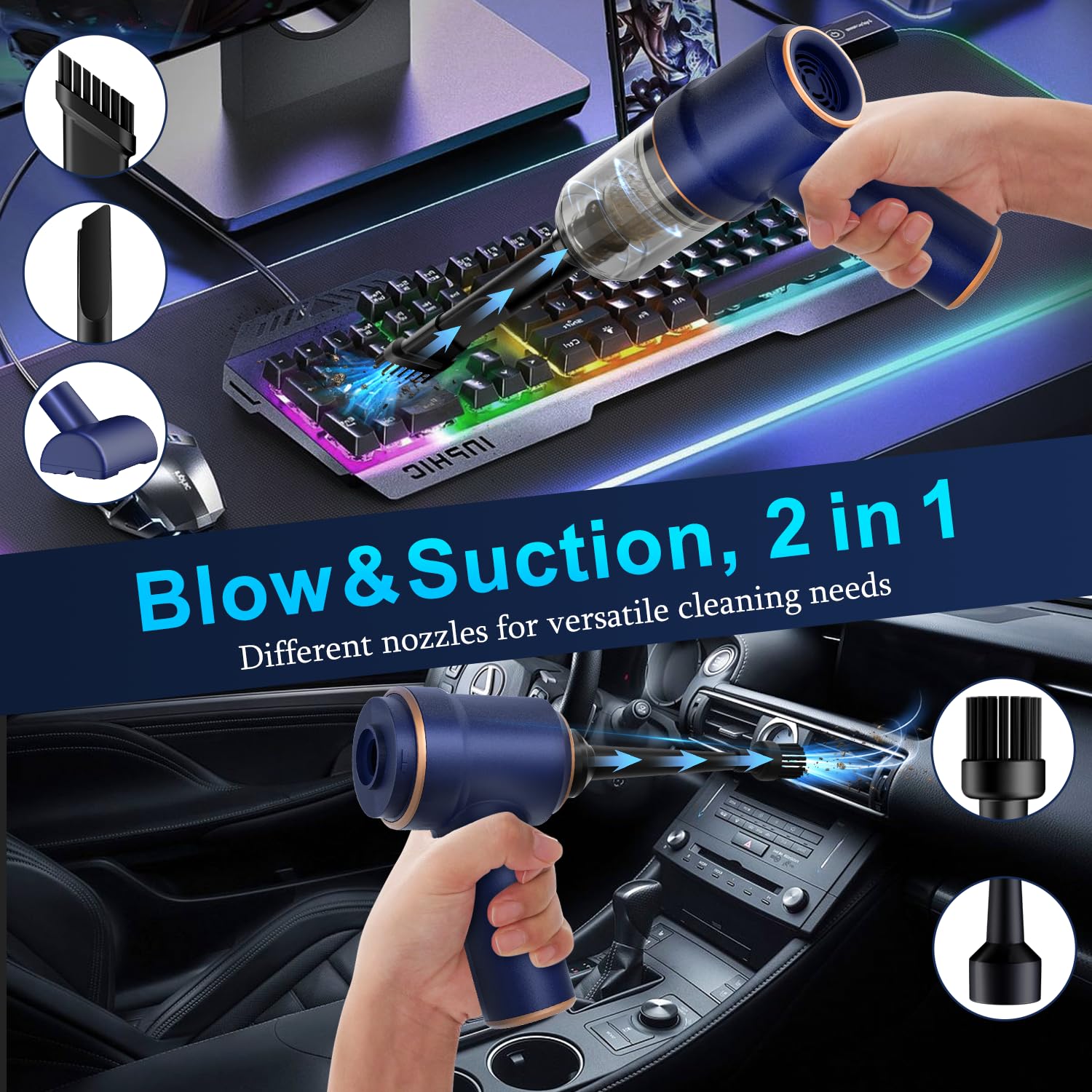 Powerful 2-in-1 Car Vacuum & Air Duster - Morrowden