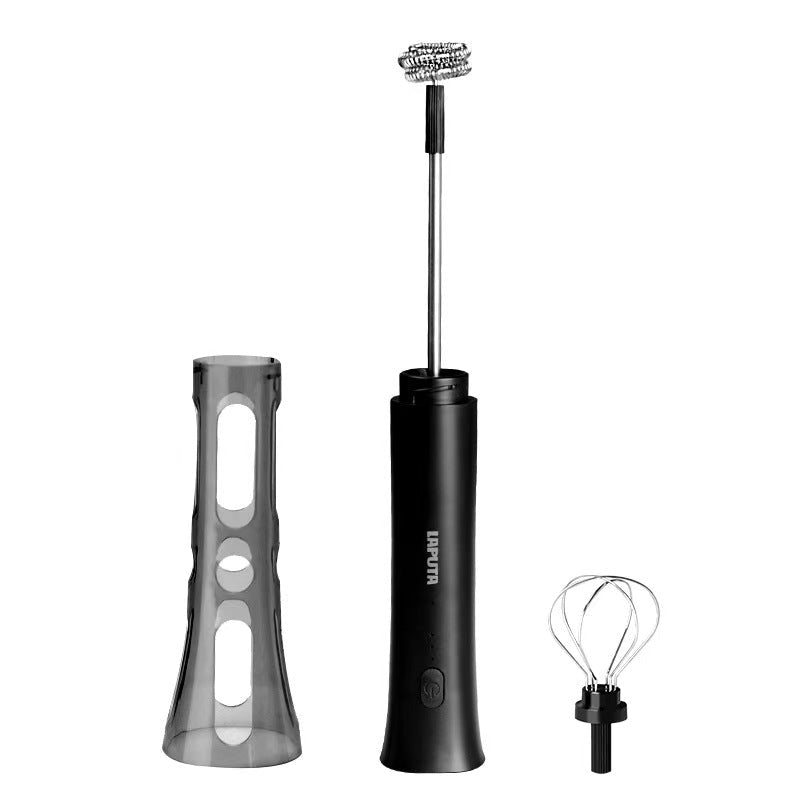 Rechargeable Electric Milk Frother – Handheld Coffee Frother with 3-Speed Control, Stainless Steel Whisk for Latte, Cappuccino & Coffee Art - Morrowden