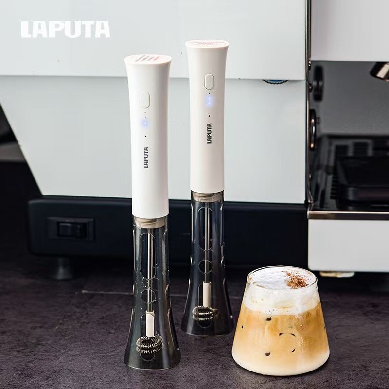 Rechargeable Electric Milk Frother – Handheld Coffee Frother with 3-Speed Control, Stainless Steel Whisk for Latte, Cappuccino & Coffee Art - Morrowden