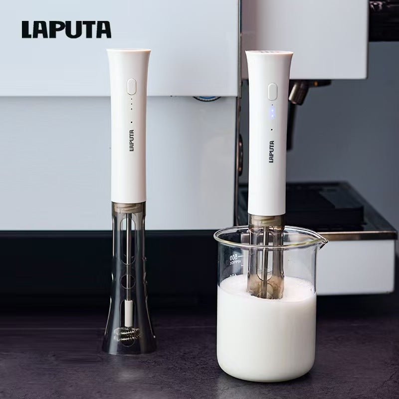 Rechargeable Electric Milk Frother – Handheld Coffee Frother with 3-Speed Control, Stainless Steel Whisk for Latte, Cappuccino & Coffee Art - Morrowden