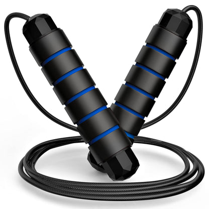 Jump Rope,Tangle-Free Rapid Speed Jump Rope with Ball Bearings for Men,Women and Kids,Adjustable Steel Skipping Rope with Ergonomic Foam Handles,A Ideal Equipment and Accessories for Workout,Fitness,Exercise,Home Gym,Slim Body