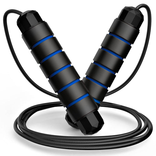 Jump Rope,Tangle-Free Rapid Speed Jump Rope with Ball Bearings for Men,Women and Kids,Adjustable Steel Skipping Rope with Ergonomic Foam Handles,A Ideal Equipment and Accessories for Workout,Fitness,Exercise,Home Gym,Slim Body