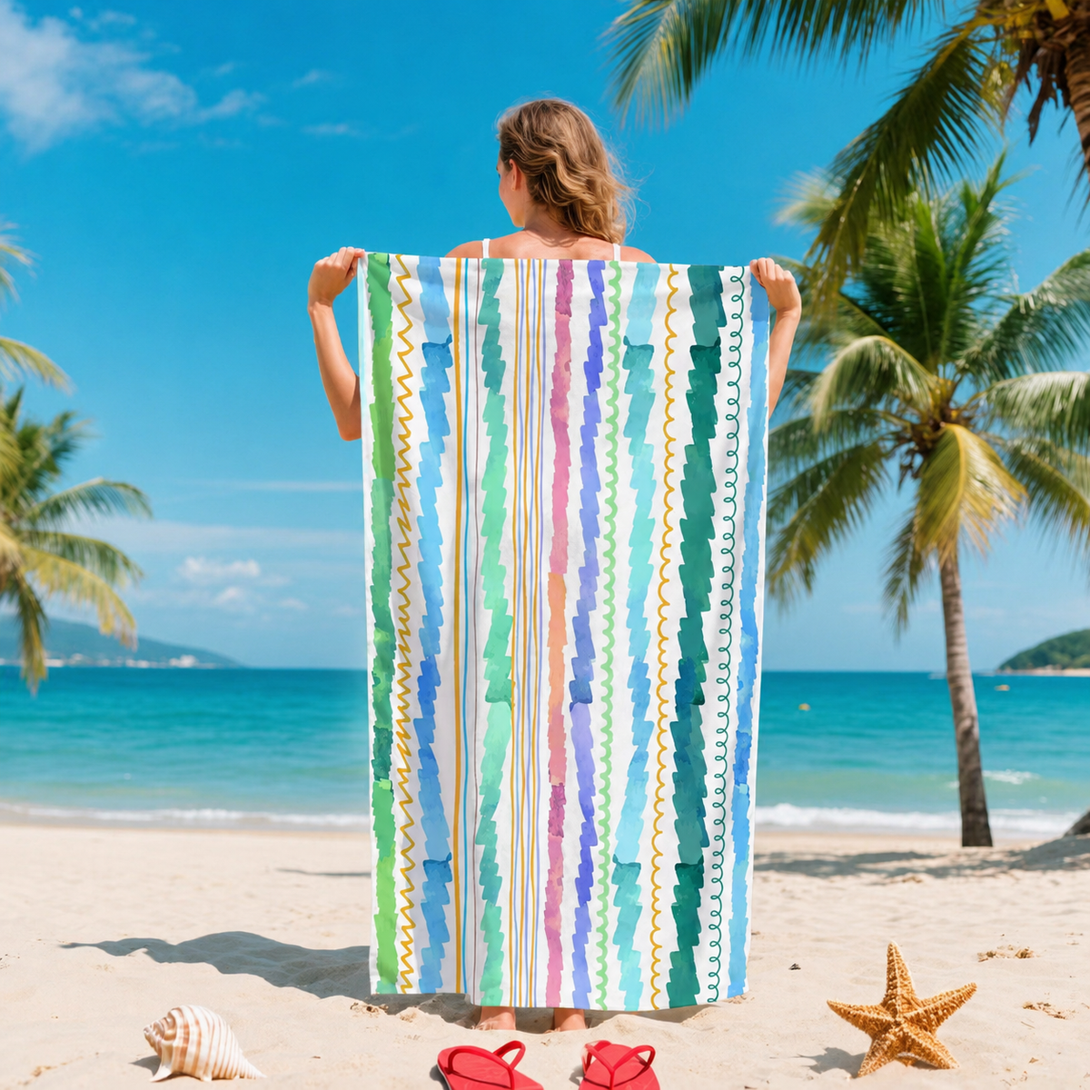 Sand-Free Quick Dry Beach Towel – Lightweight Microfiber Travel Towel for Beach, Pool & Outdoor Adventures - Morrowden