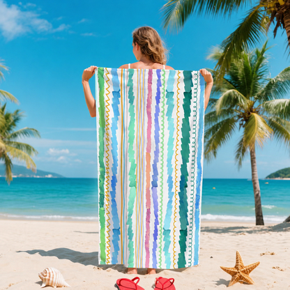 Sand-Free Quick Dry Beach Towel – Lightweight Microfiber Travel Towel for Beach, Pool & Outdoor Adventures - Morrowden