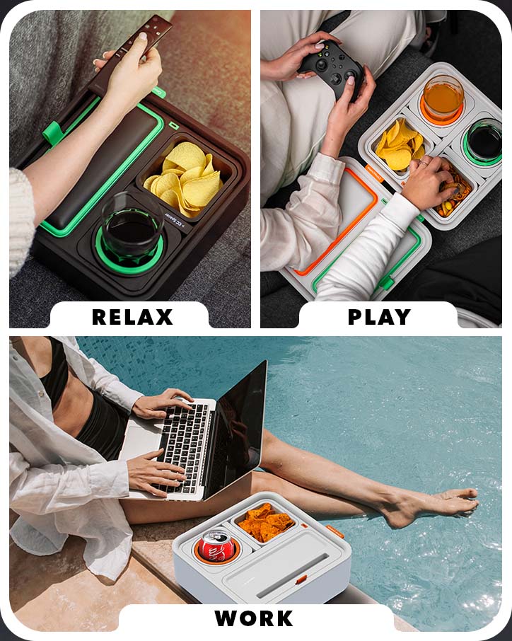 Sofa Armrest Tray - Drink & Snack Holder for Couch - Morrowden