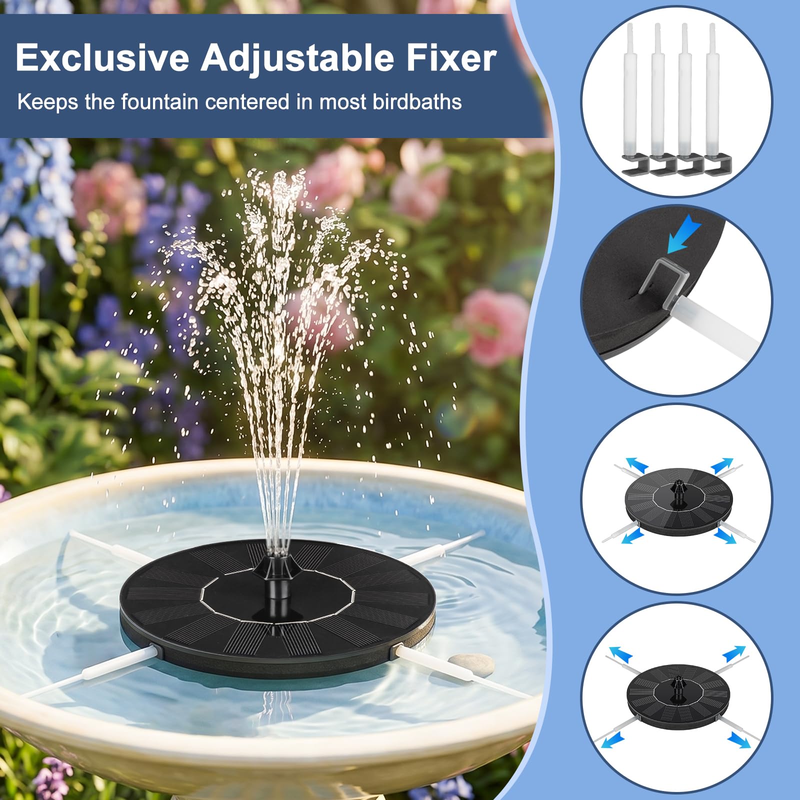 Solar Bird Bath Fountain Pump - Morrowden