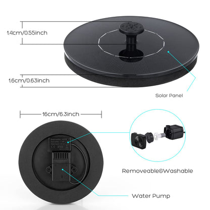 Solar Bird Bath Fountain Pump - Morrowden
