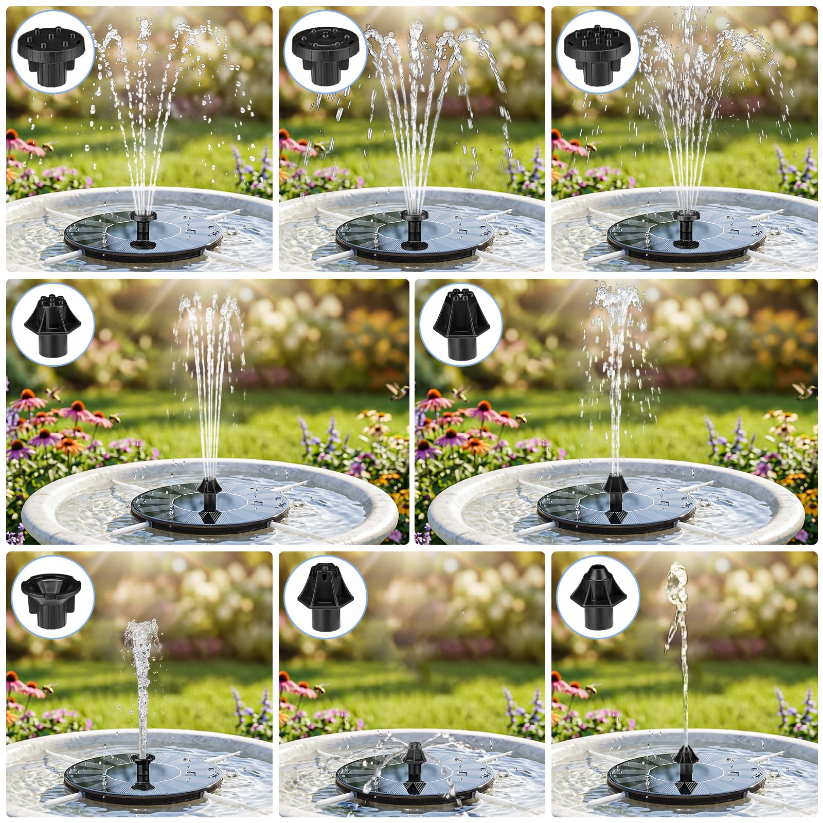 Solar Bird Bath Fountain Pump - Morrowden