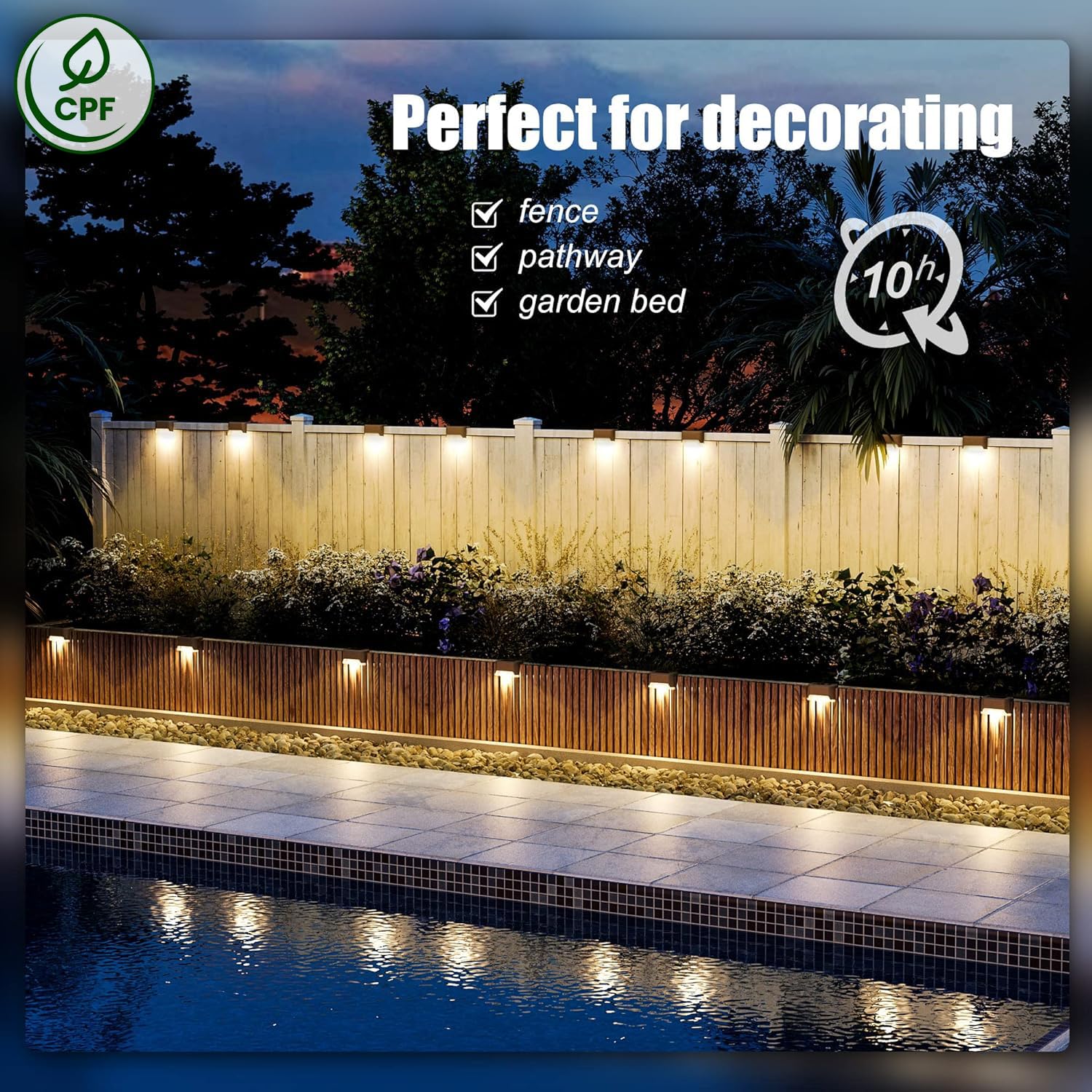 Solar Deck Lights Outdoor 16 Pack, Solar Step Lights Waterproof Led Solar lights for Outdoor Stairs, Step , Fence, Yard, Patio, and Pathway(Warm White) - Morrowden