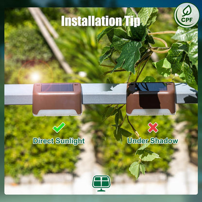 Solar Deck Lights Outdoor 16 Pack, Solar Step Lights Waterproof Led Solar lights for Outdoor Stairs, Step , Fence, Yard, Patio, and Pathway(Warm White) - Morrowden