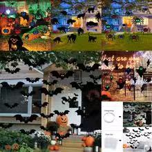 Spooky 3D Halloween Wall Decor Set – LED Bats, Ghosts & Spiders for Home, Party & Haunted House - Morrowden