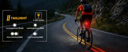 Super Bright USB Rechargeable Bike Light Set - Morrowden