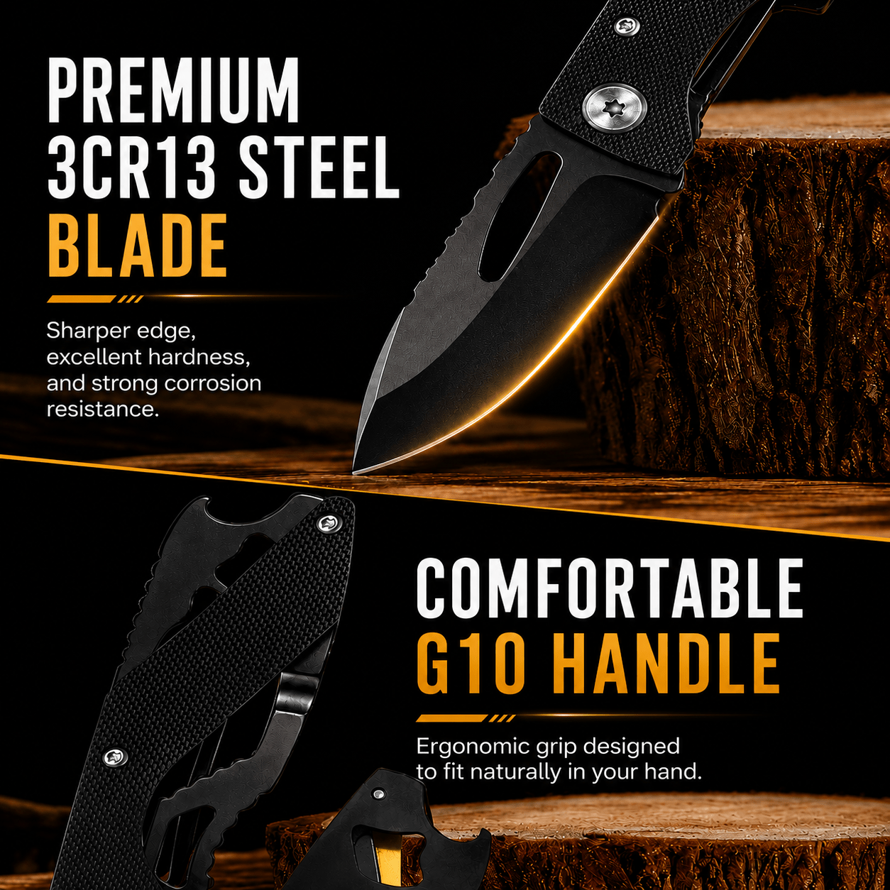 Tactical Folding Knife – Compact EDC Blade - Morrowden