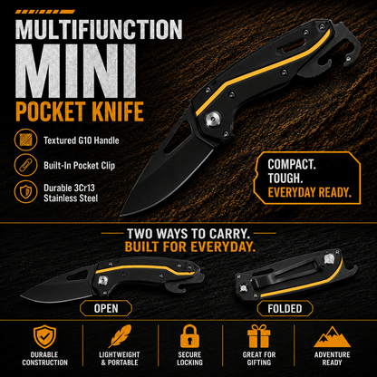 Tactical Folding Knife – Compact EDC Blade - Morrowden
