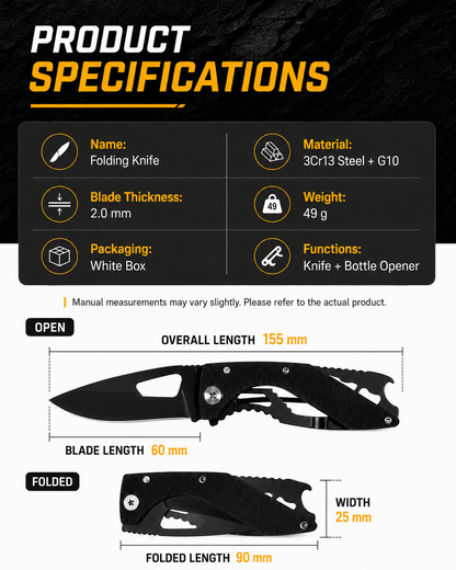 Tactical Folding Knife – Compact EDC Blade - Morrowden