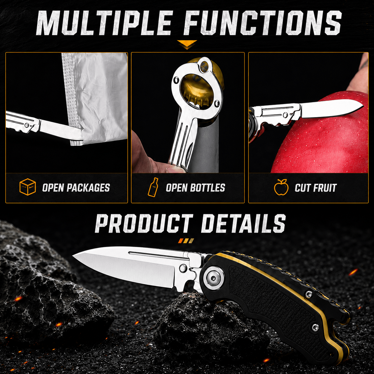 Tactical Folding Knife – Compact EDC Blade - Morrowden