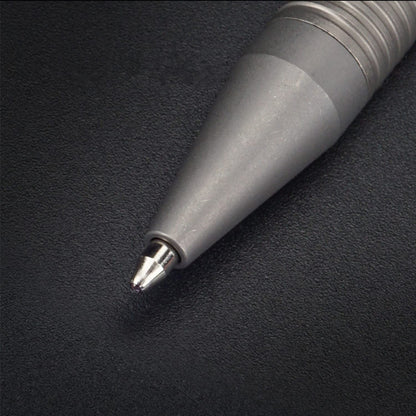 Titanium Alloy Bolt Action Pen, Ballpoint Ink Refillable, Stainless Steel Pocket Clip EDC Business Collection Stylus, with 3 Refills, Gray - Morrowden