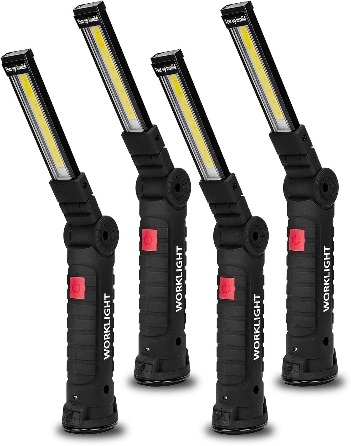 Tool Gifts for Men/Husband, LED Rechargeable Work Light, Magnetic Base & Hook, 5 Modes 360° Rotatable Inspection Flashlight for Mechanic, Grill, Car Repair & Emergency - Morrowden