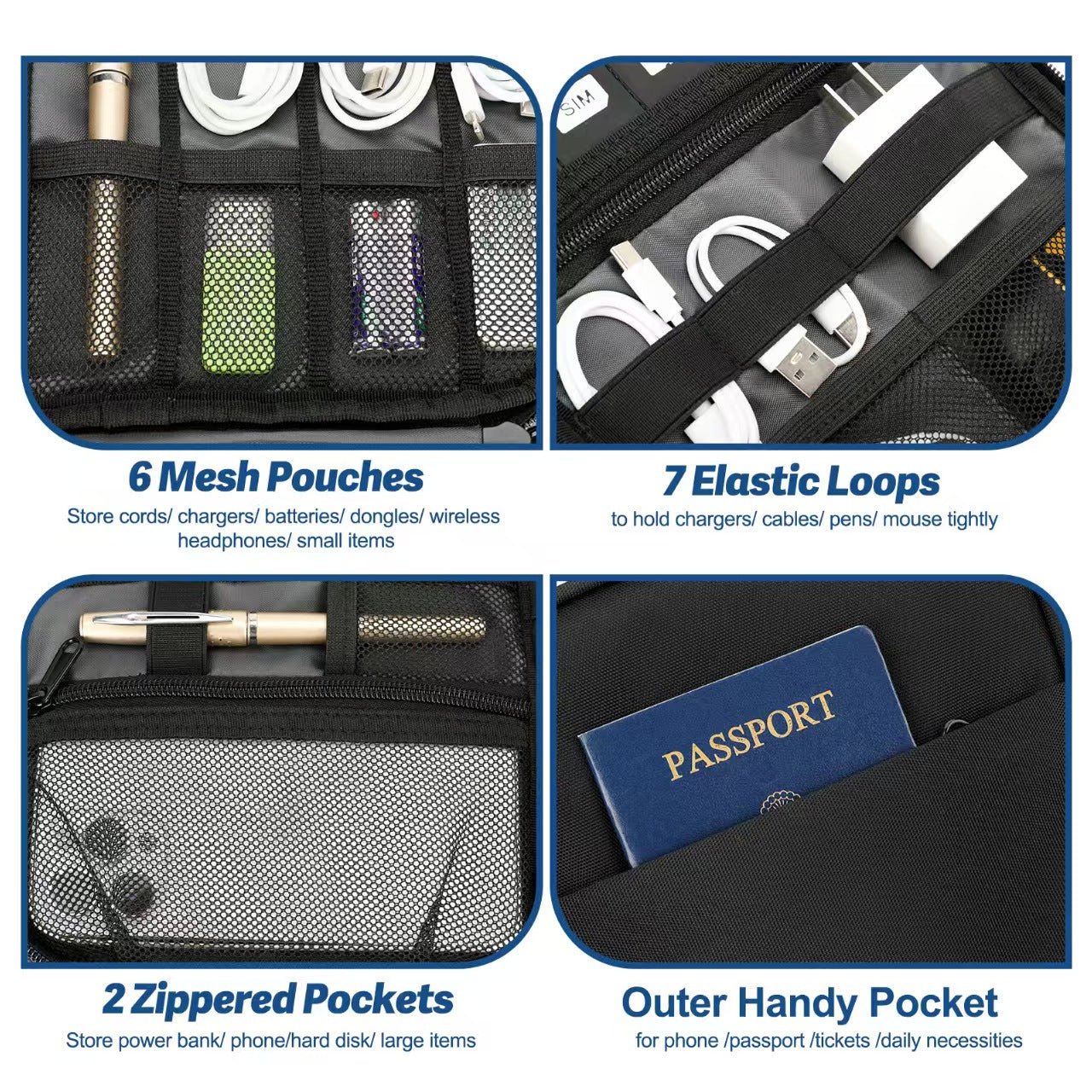 Travel Electronics Organizer Case - Morrowden