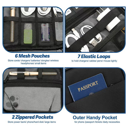 Travel Electronics Organizer Case - Morrowden