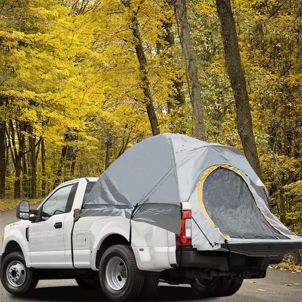 Truck Bed Tent, 5.5'-6' Pickup Truck Tent with Rain Layer and Carry Bag, Waterproof PU2000mm Double Layer Truck Tent for Camping, Accommodate 2-3 Person, for Camping Traveling Outdoor Activities - Morrowden