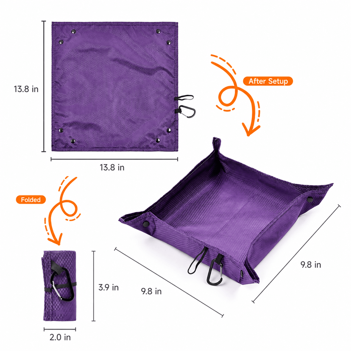 Ultralight Outdoor Camping Ground Mat & Gear Tray – Portable Moisture-Resistant Organizer for Hiking, Camping, Seating and Small Item Storage - Morrowden