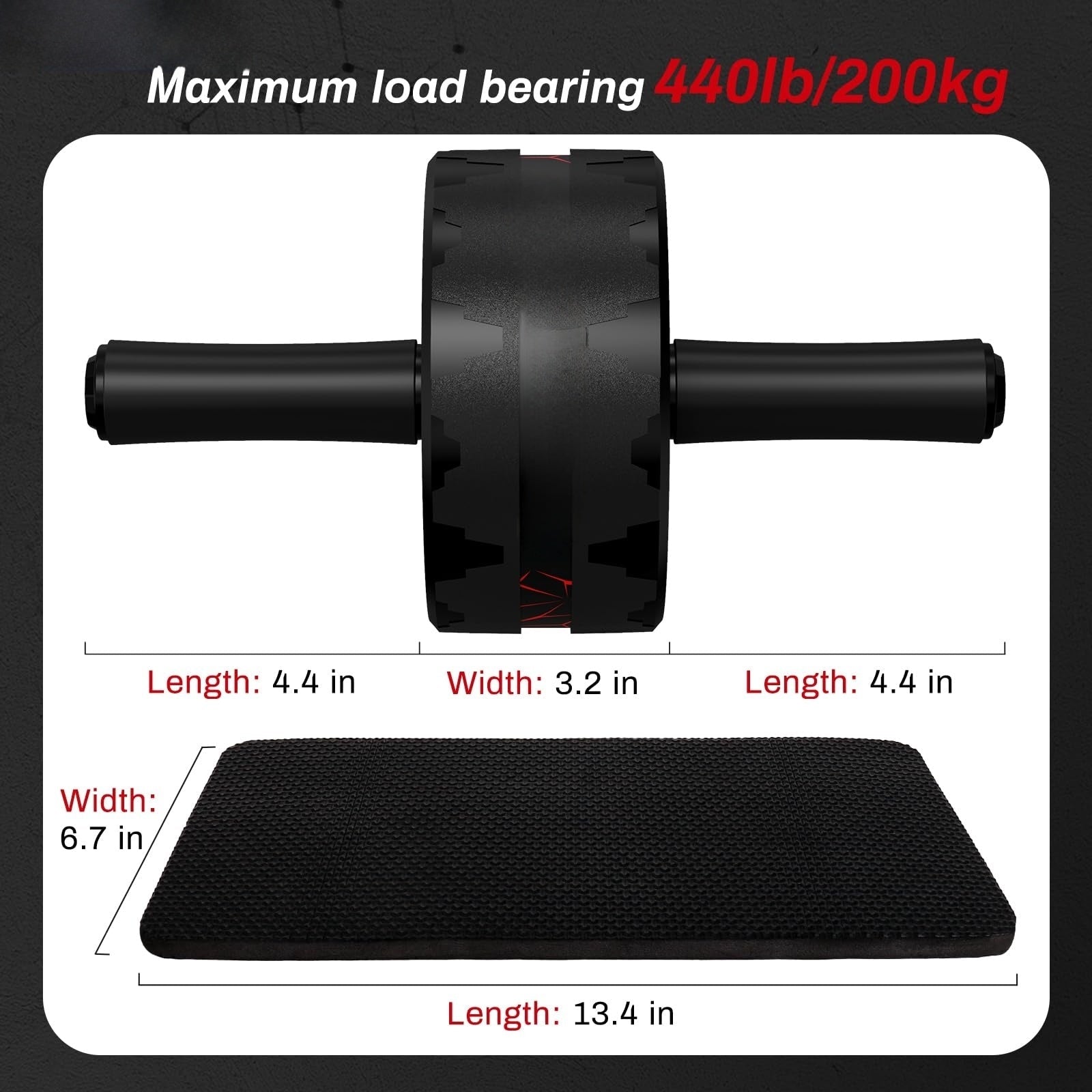 Upgraded Ab Roller Wheel. Abdominal Training Roller for Men/Women, Abdominal Wheels Widened to 3.4 ", Rubber Tread of The Abdominal Wheel Upgraded - Morrowden