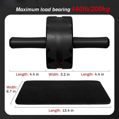 Upgraded Ab Roller Wheel. Abdominal Training Roller for Men/Women, Abdominal Wheels Widened to 3.4 ", Rubber Tread of The Abdominal Wheel Upgraded - Morrowden