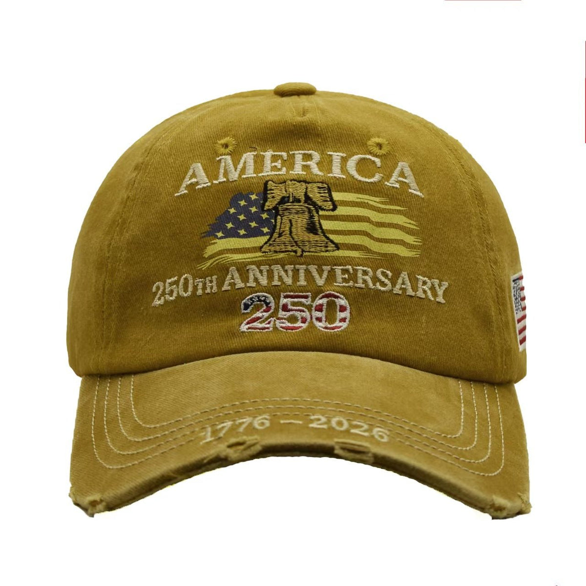 USA 250th Anniversary Hat 2026 – Vintage Embroidered American Flag Baseball Cap - Morrowden
