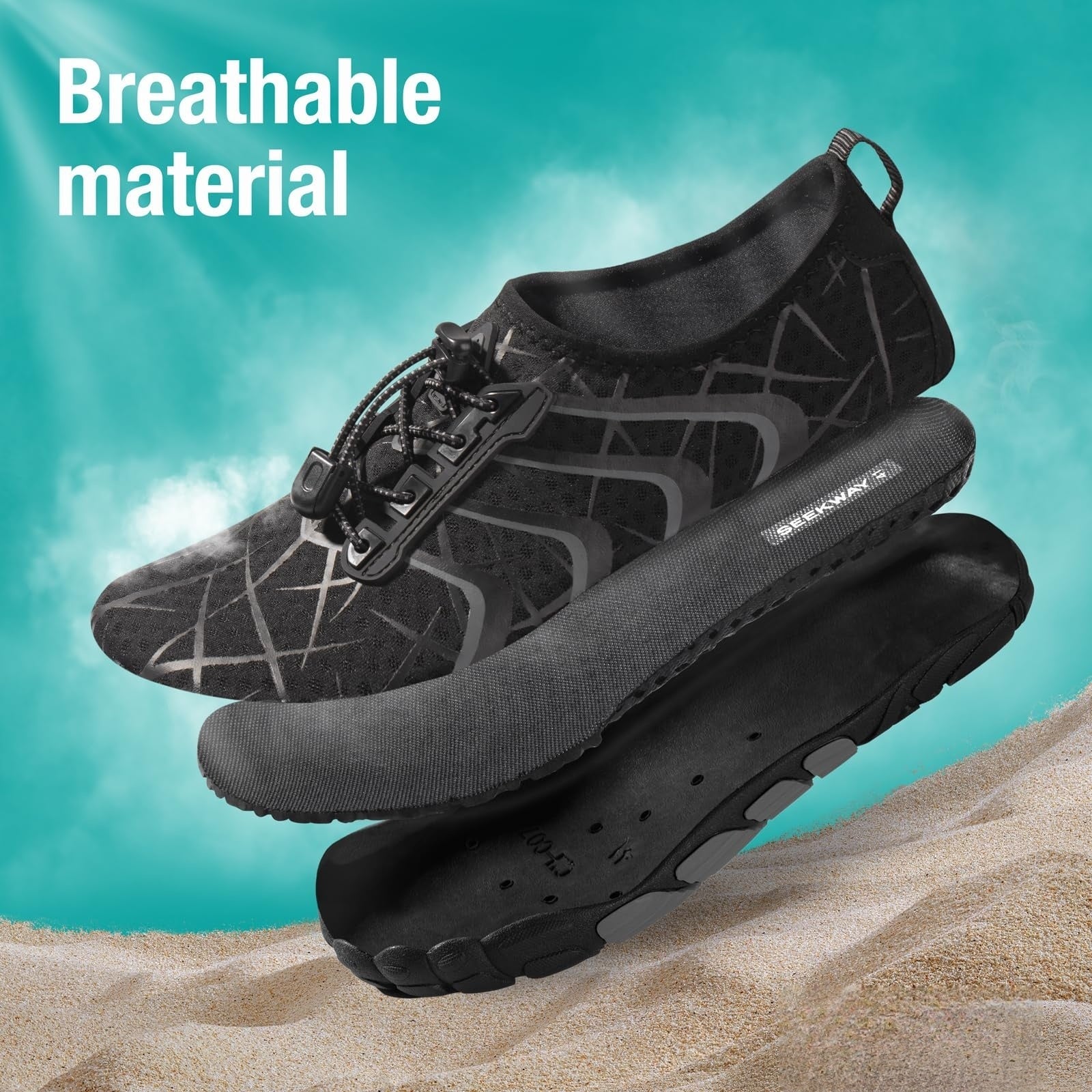 Water Shoes Men Women Adult Quick-Dry Aqua Sock Barefoot for Beach Swim River Pool Lake Hiking Kayaking Surfing - Morrowden