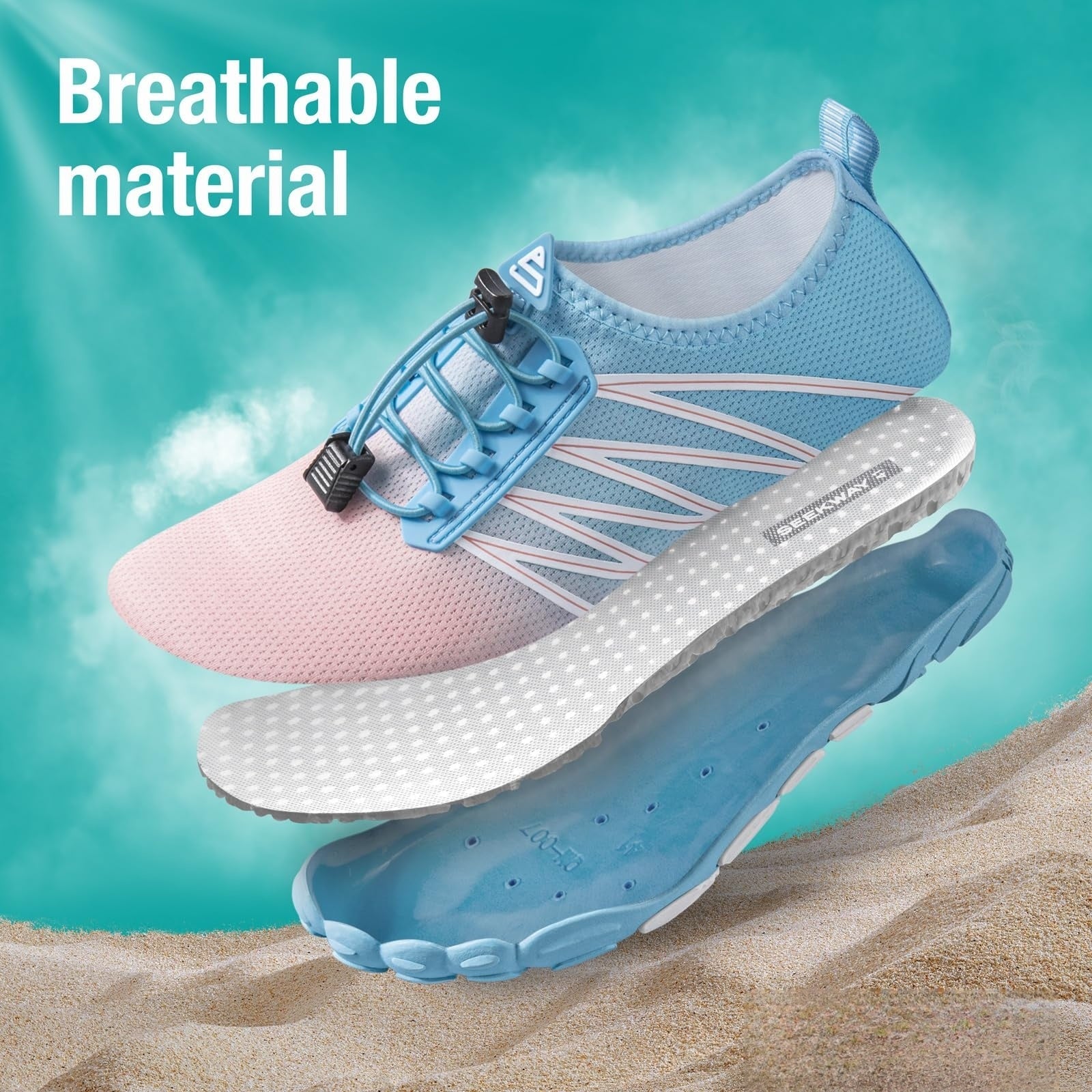 Water Shoes Men Women Adult Quick-Dry Aqua Sock Barefoot for Beach Swim River Pool Lake Hiking Kayaking Surfing - Morrowden