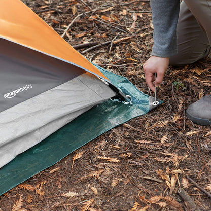 Waterproof Multipurpose Camping Tarp, Tear Resistant with Reinforced Edges, Protective Cover,Green - Morrowden
