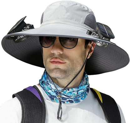 Wide Brim Solar Fan Hat – UPF 50+ Bucket Hat for Men & Women - Morrowden