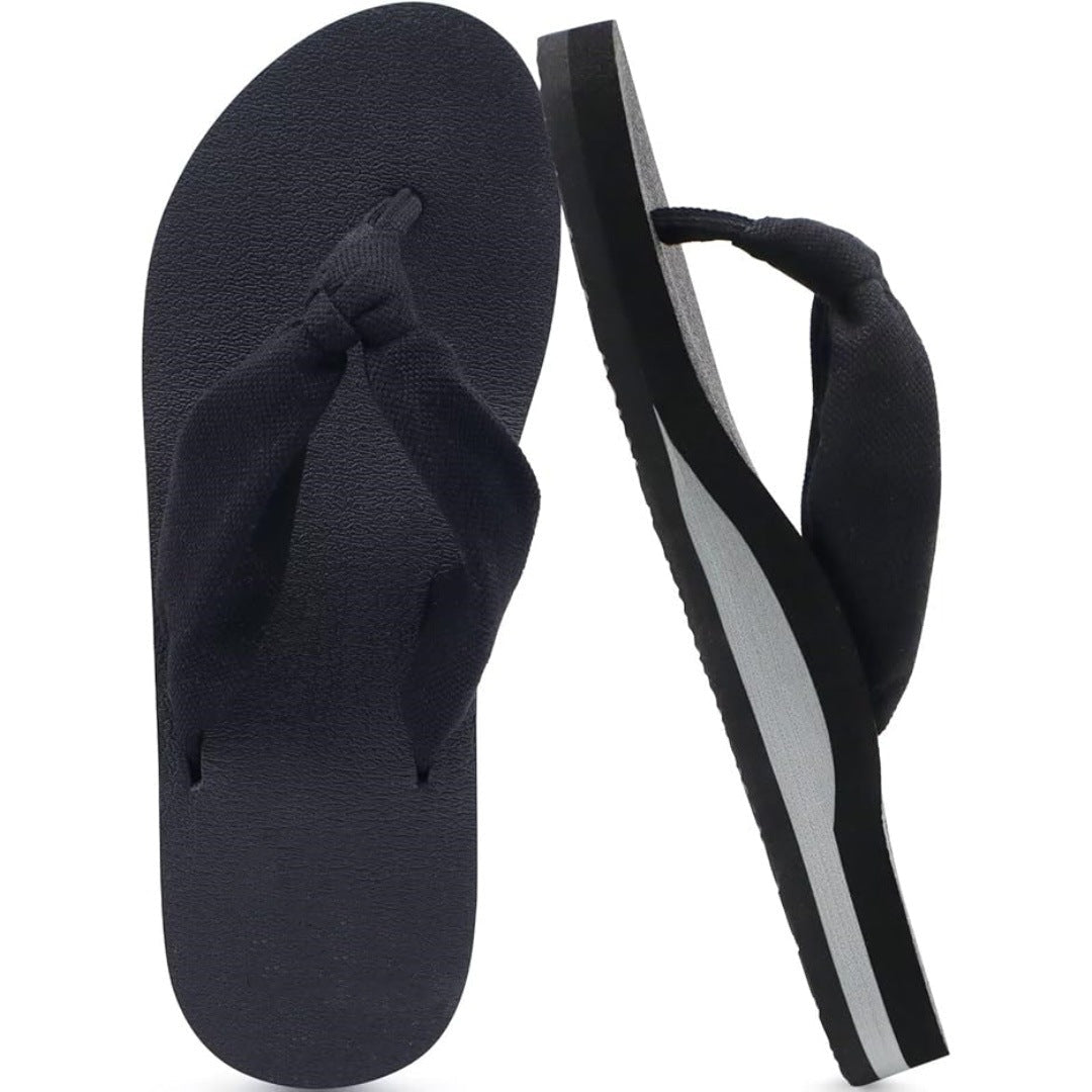 Women's Arch Support Flip Flops with Yoga Mat Footbed – Comfort Summer Sandals for Beach, Walking, Indoor & Outdoor - Morrowden
