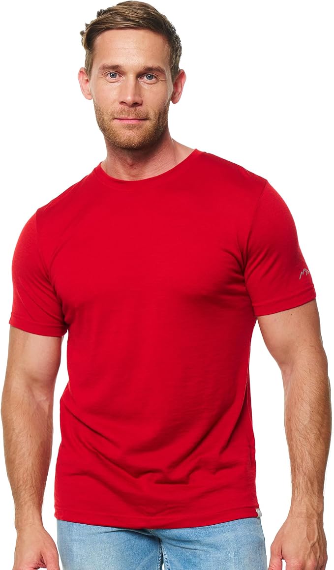 Wool T-Shirt Mens - 100% Wool Undershirt Lightweight Base Layer - Morrowden